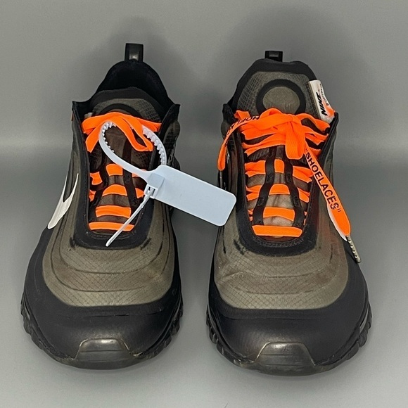 Off-White x Nike Air Max 97 Black / Orange - Zip Tie Size 13 AJ4585-001 OG Box - Picture 2 of 15